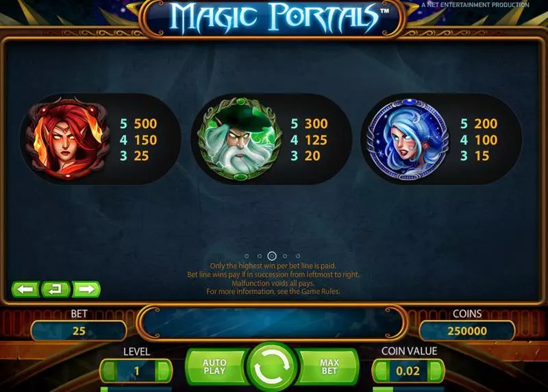 Magic Portals Slots made by NetEnt - Info and Rules