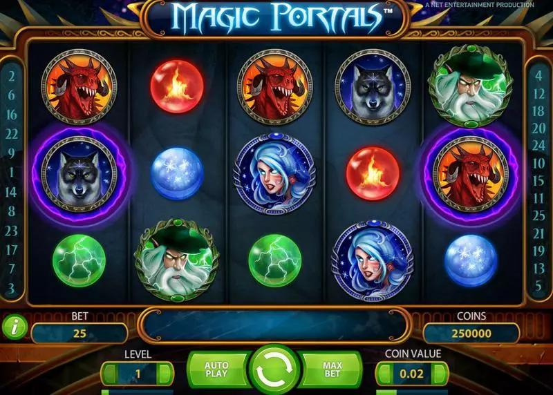 Magic Portals Slots made by NetEnt - Main Screen Reels