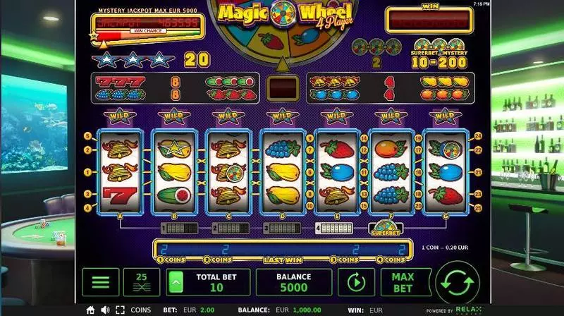 Magic Wheel 4 Player Slots made by StakeLogic - Main Screen Reels