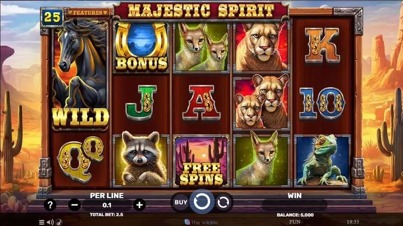 Majestic Spirit Slots made by Spinomenal - Main Screen Reels