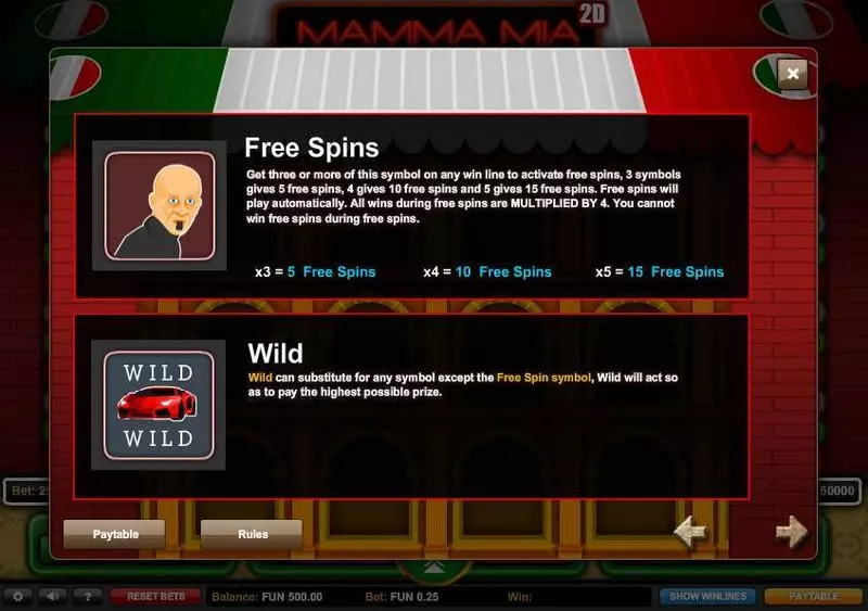 Mamma Mia Slots made by 1x2 Gaming - Bonus 1