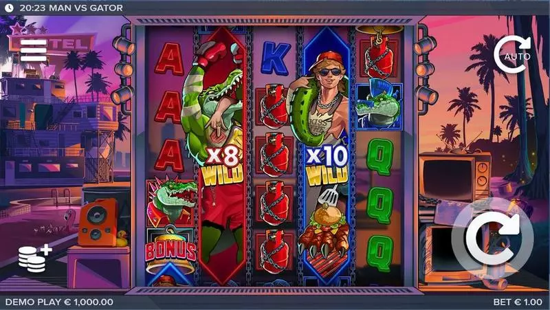 Man vs Gator Slots made by Elk Studios - Main Screen Reels