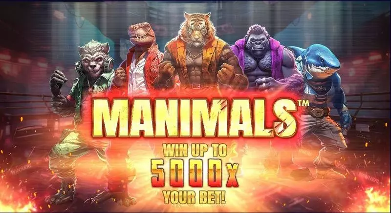 Manimals Slots made by StakeLogic - Introduction Screen