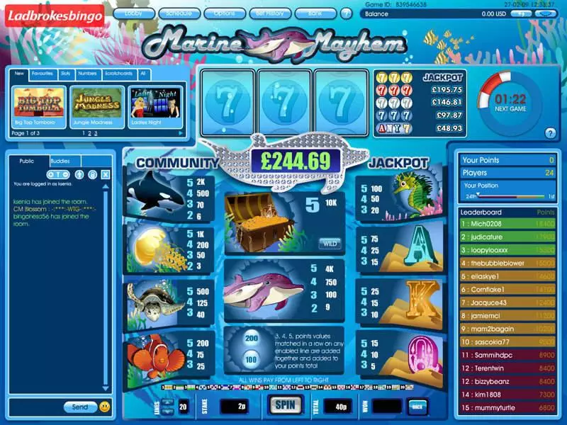 Marine Mayhem Slots made by Virtue Fusion - Info and Rules