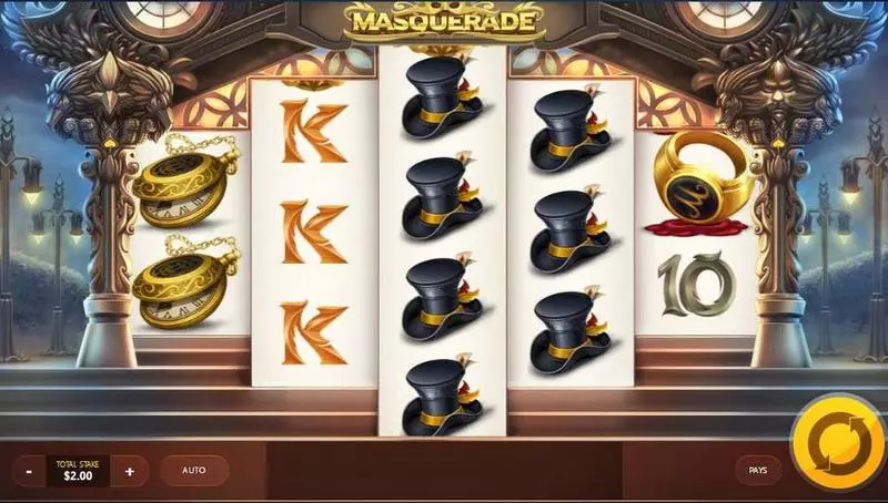 Mascquerade Slots made by Red Tiger Gaming - Main Screen Reels