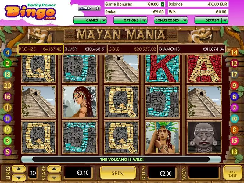 Mayan Mania Slots made by Virtue Fusion - Main Screen Reels