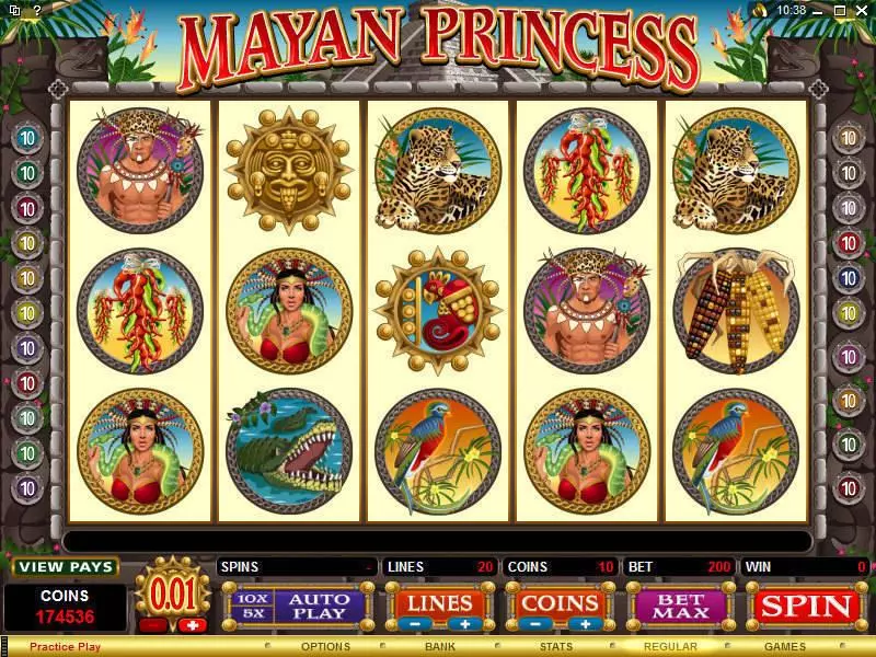 Mayan Princess Slots made by Microgaming - Main Screen Reels