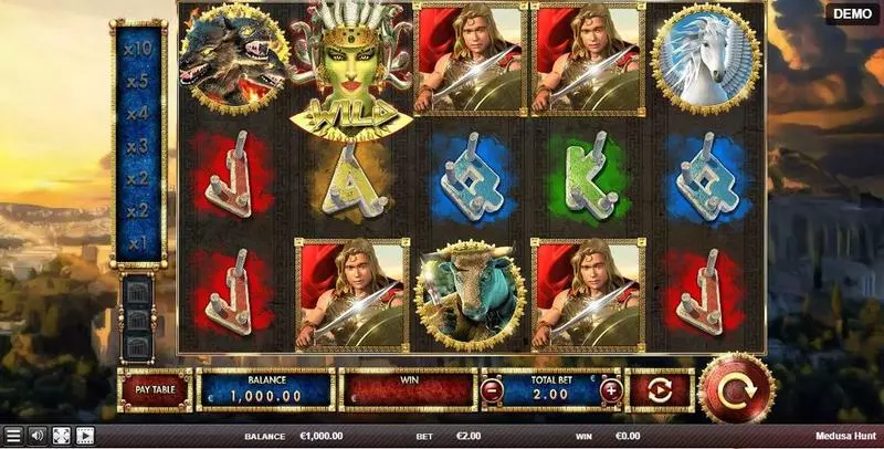 Medusa Hunt Slots made by Red Rake Gaming - Main Screen Reels