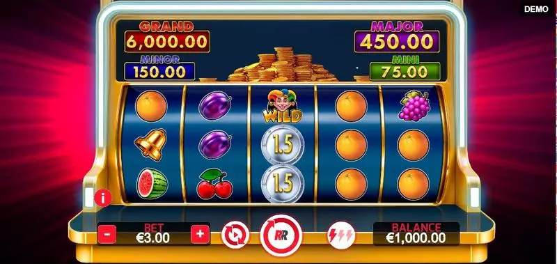 Mega Coins Slots made by Red Rake Gaming - Main Screen Reels