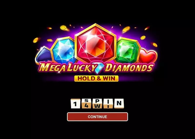 Mega Lucky Diamonds Hold And Win Slots made by 1Spin4Win - Introduction Screen