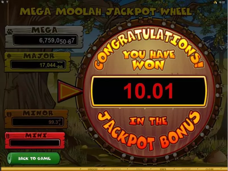 Mega Moolah Slots made by Microgaming - Winning Screenshot