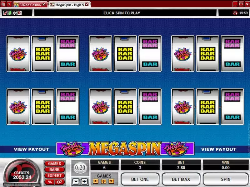 Mega Spin - High 5 Slots made by Microgaming - Main Screen Reels