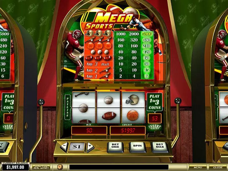 Mega Sports Slots made by PlayTech - Main Screen Reels