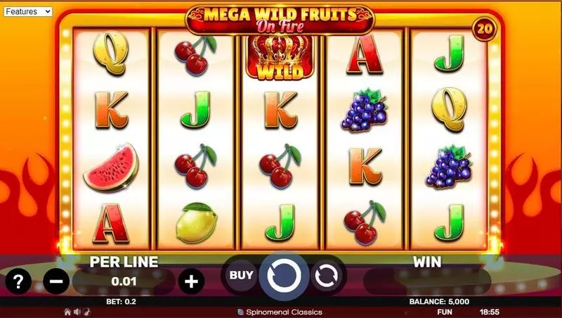 Mega Wild Fruits – On Fire Slots made by Spinomenal - Main Screen Reels