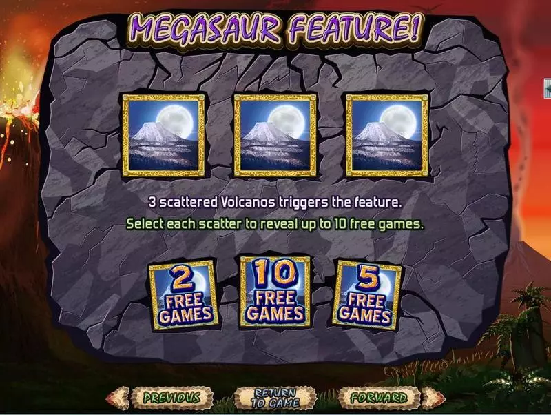 Megasaur Slots made by RTG - Info and Rules