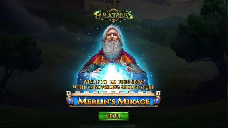 Merlin’s Mirage Slots made by Spinomenal - Introduction Screen