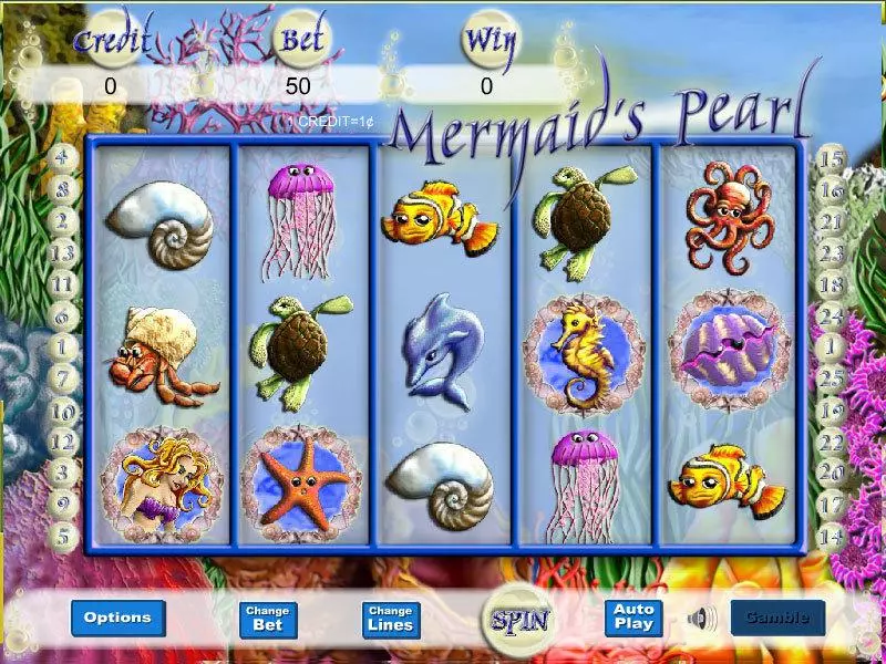 Mermaid Magic Slots made by Player Preferred - Main Screen Reels