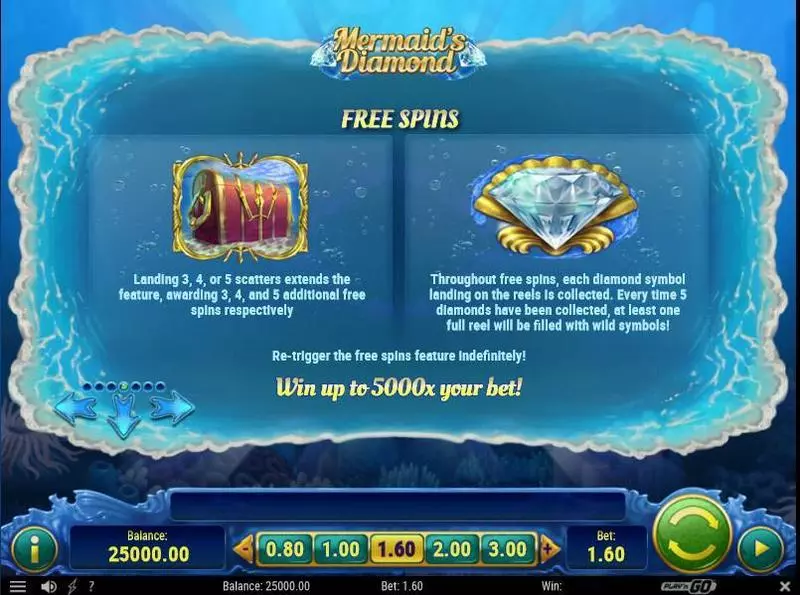 Mermaid's Diamonds Slots made by Play'n GO - Bonus 2