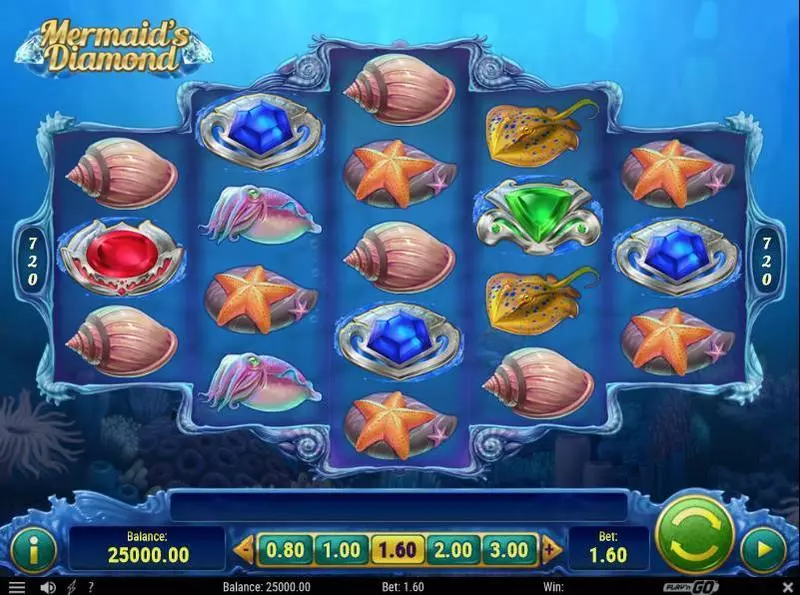 Mermaid's Diamonds Slots made by Play'n GO - Main Screen Reels