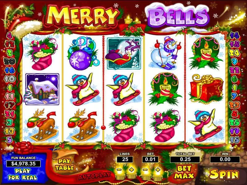 Merry Bells Slots made by Topgame - Main Screen Reels