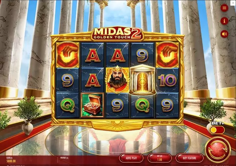 Midas Golden Touch 2 Slots made by Thunderkick - Main Screen Reels