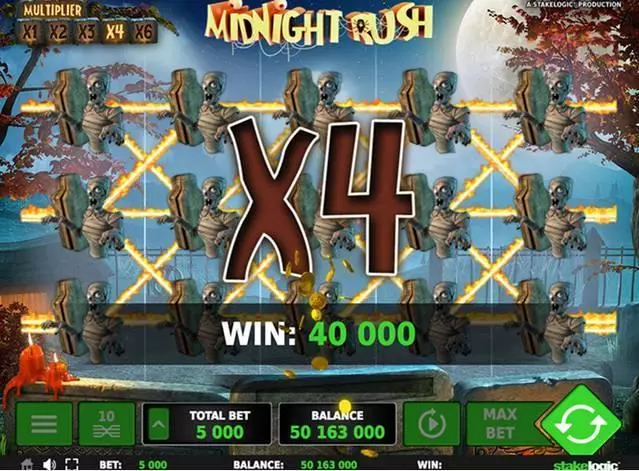 Midnight Rush Slots made by StakeLogic - Main Screen Reels