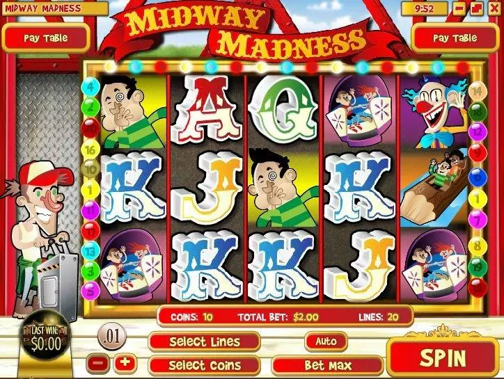 Midway Madness Slots made by Rival - Main Screen Reels