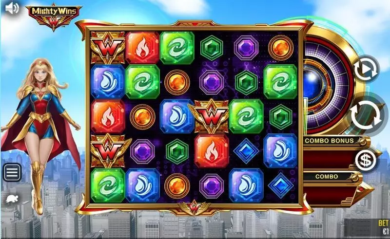 Mighty Wins Slots made by Win Fast Games - Main Screen Reels