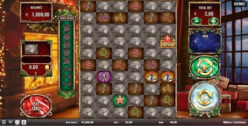 Million Christmas Slots made by Red Rake Gaming - Main Screen Reels