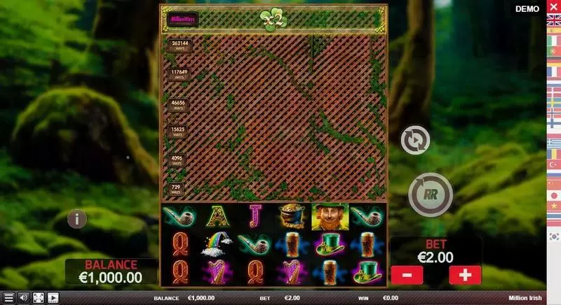 Million Irish Slots made by Red Rake Gaming - Main Screen Reels