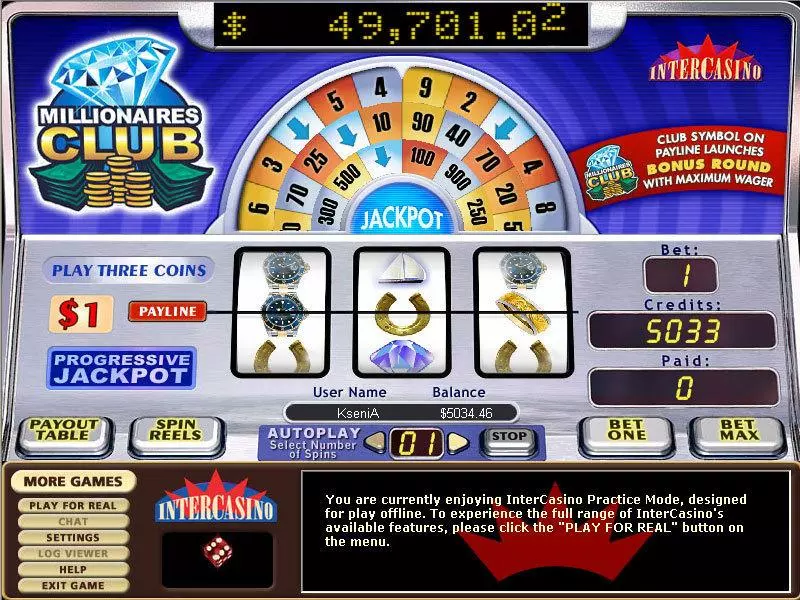 Millionares Club I Slots made by CryptoLogic - Main Screen Reels