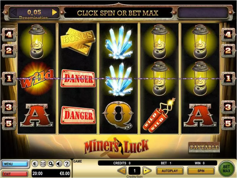 Miner's Luck Slots made by GTECH - Main Screen Reels