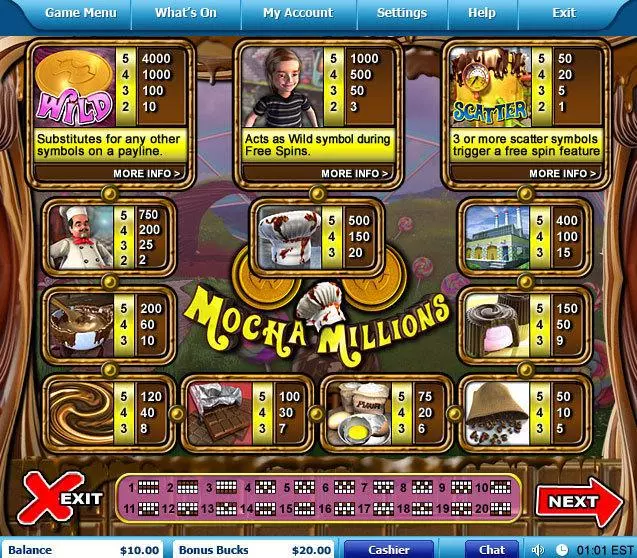 Mocha Millions Slots made by Leap Frog - Info and Rules