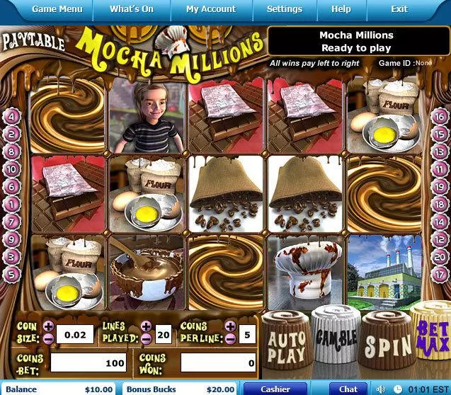 Mocha Millions Slots made by Leap Frog - Main Screen Reels