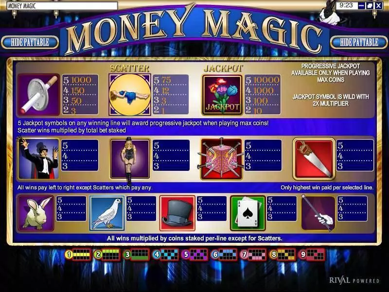 Money Magic Slots made by Rival - Info and Rules