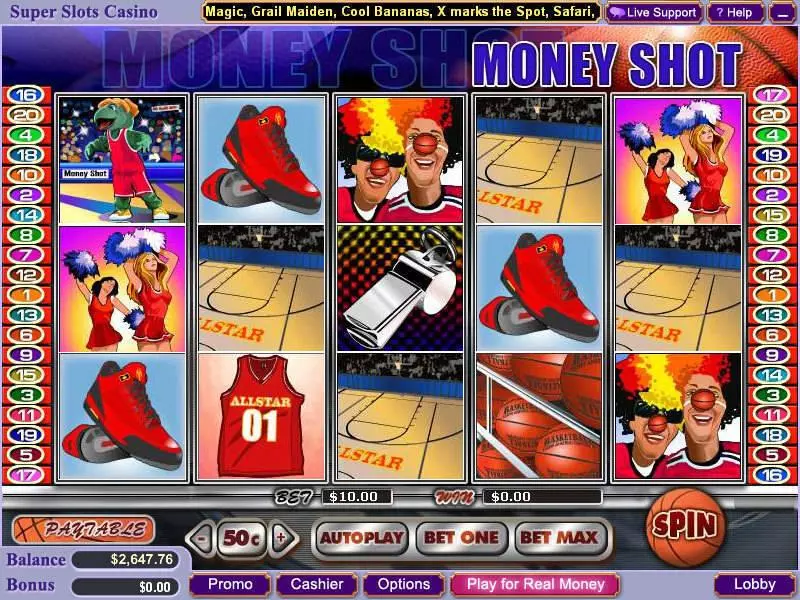 Money Shot Slots made by WGS Technology - Main Screen Reels