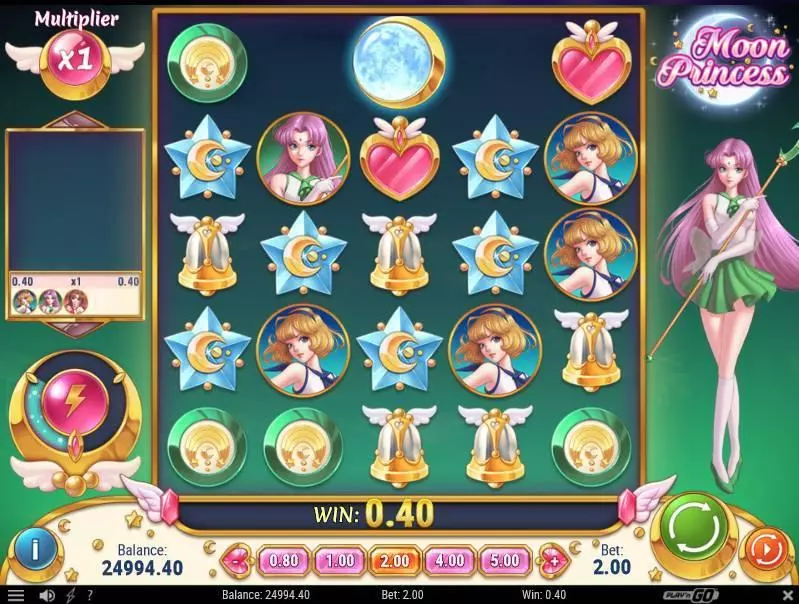 Moon Princess Slots made by Play'n GO - Main Screen Reels