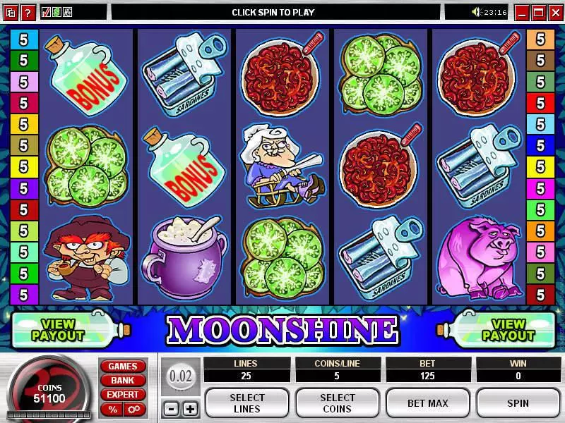 Moonshine Slots made by Microgaming - Main Screen Reels