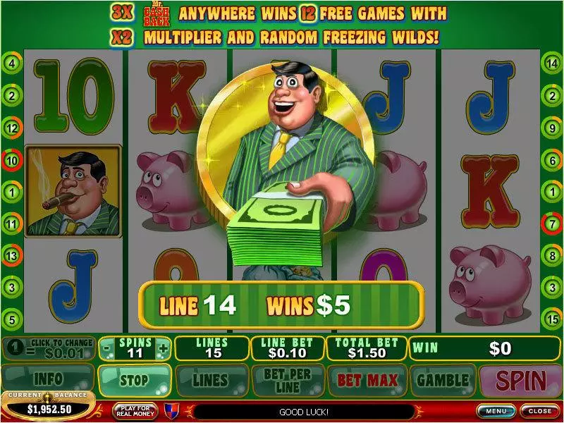 Mr. Cashback Slots made by PlayTech - Bonus 1