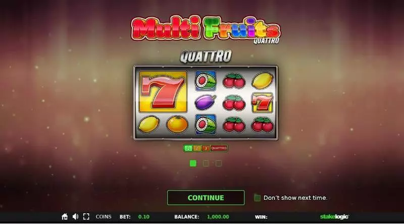 Multi Fruits Quattro Slots made by StakeLogic - Info and Rules
