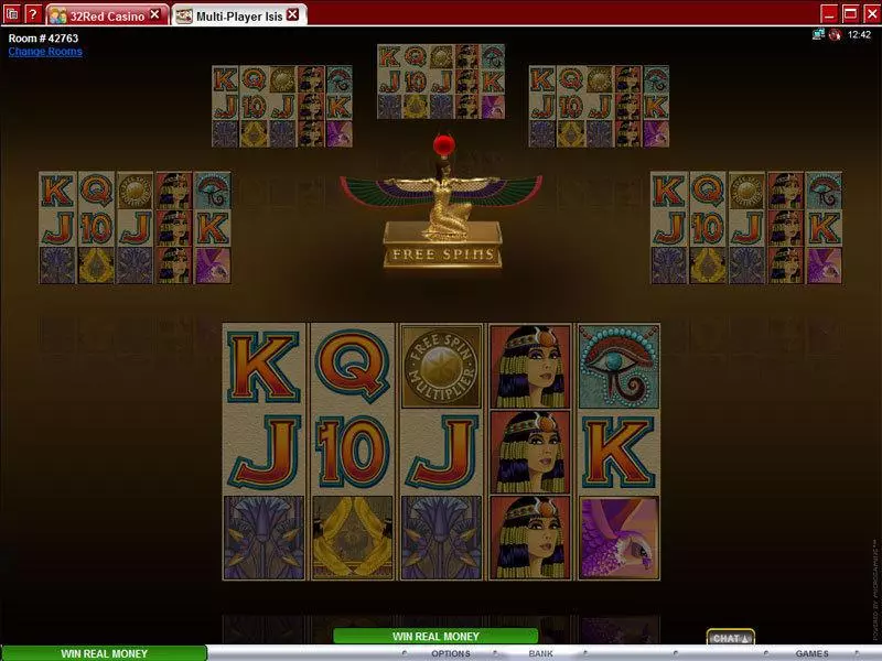 Multi-Player Isis Slots made by Microgaming - Main Screen Reels