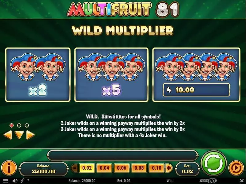 Multifruit 81 Slots made by Play'n GO 