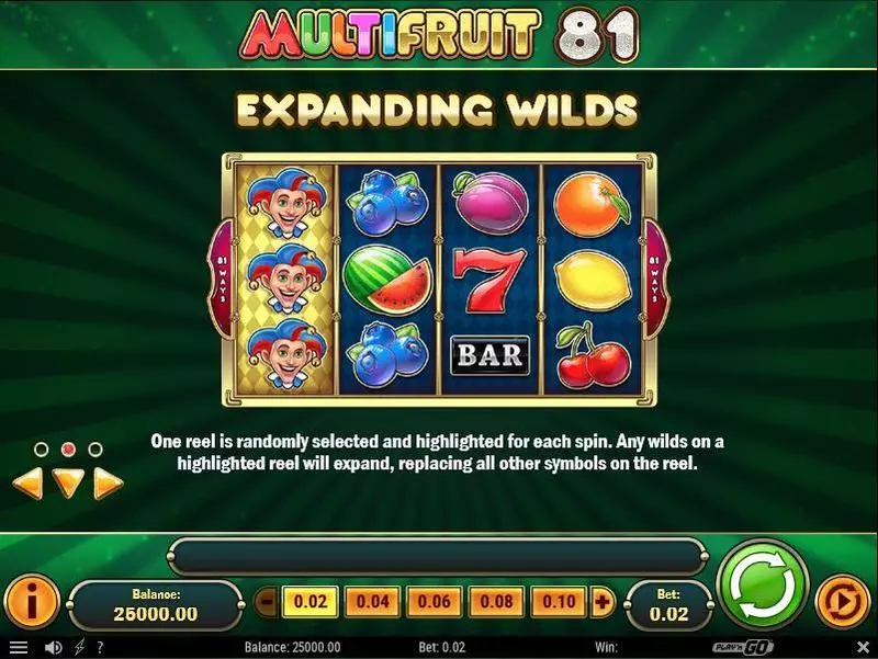 Multifruit 81 Slots made by Play'n GO - Info and Rules