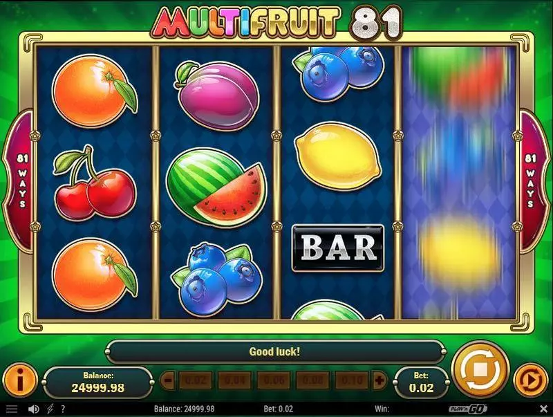 Multifruit 81 Slots made by Play'n GO - Main Screen Reels