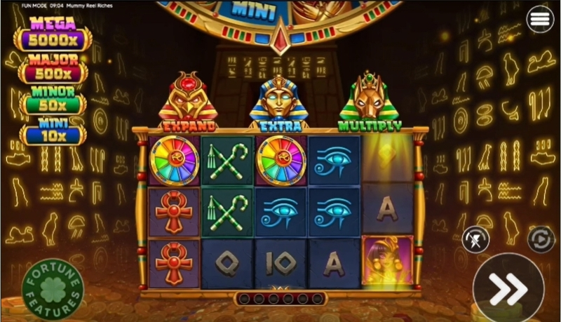 Mummy Reel Riches Slots made by Four Leaf Gaming - Main Screen Reels