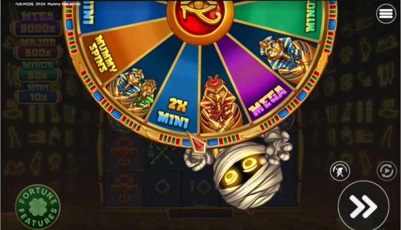 Mummy Reel Riches Slots made by Four Leaf Gaming - Wheel of prizes