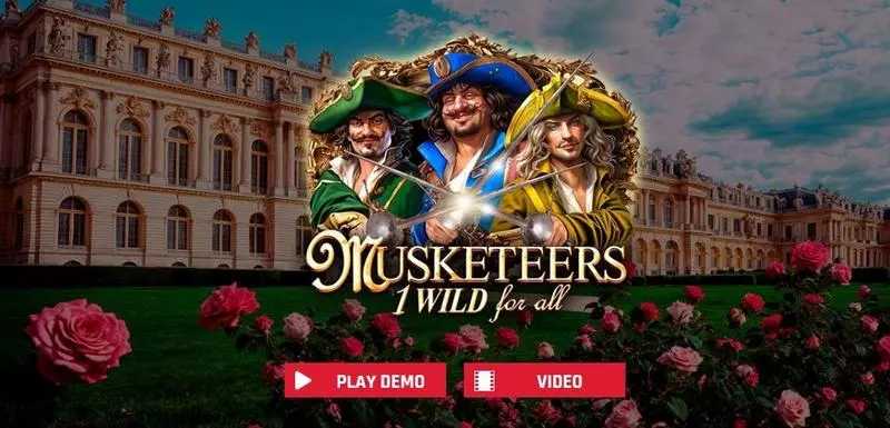 Musketeers 1 Wild for All Slots made by Red Rake Gaming - Introduction Screen