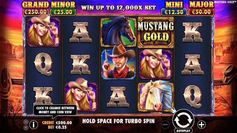 Mustang Gold Slots made by Pragmatic Play - Main Screen Reels