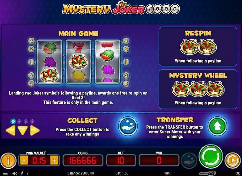 Mystery Joker 6000 Slots made by Play'n GO - Bonus 1