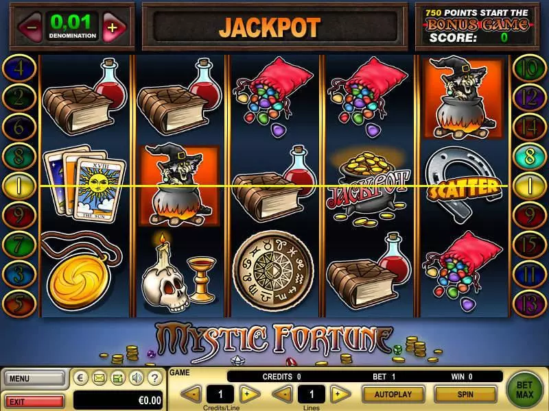 Mystic Fortune Slots made by GTECH - Main Screen Reels
